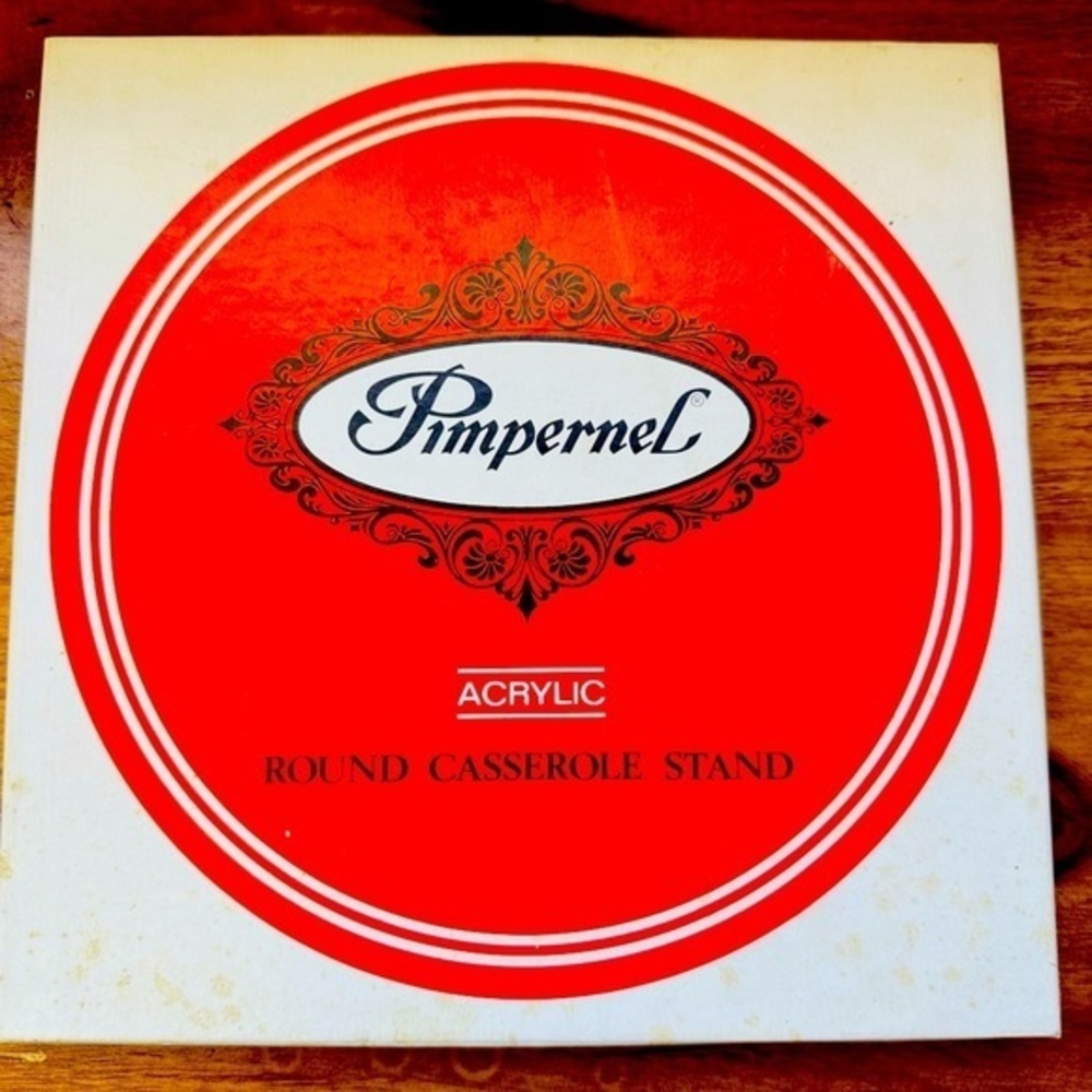 Pimpernel 8" Acrylic Round Casserole Stand Trivet Original‎ Box